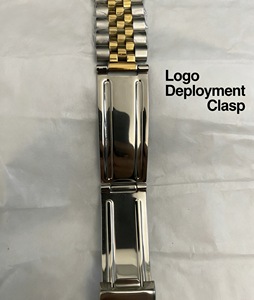 Bracelet Jubilé vintage en <span class=keywords><strong>acier</strong></span> inoxydable 904L de 19-20 mm pour Rolex Datejust 1601 1603 16233, solide, incurvé, avec fermoir déployant à logo - Product Image 5