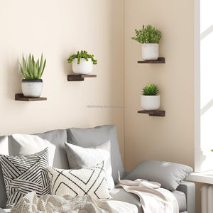 Estantes Flotantes de Pared de Acero y Madera de Estilo Rústico Industrial de <span class=keywords><strong>4</strong></span> Niveles y 5 Pulgadas para Pascua, Cumpleaños, Dormitorio, Sala de Estar, Cocina, Baño - Product Image 3