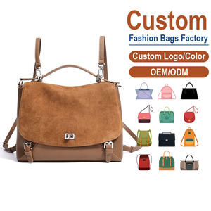 Mochila de cuero de grano completo con bloques de color para mujer – Correas ajustables con herrajes metálicos, ideal para la oficina y escapadas de fin de semana - Product Image 1