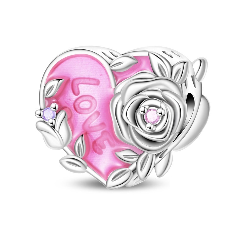 Pac2129-love rose luminous beads