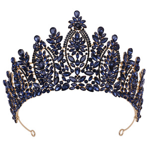 Couronne de cheveux en alliage de strass colorés de style baroque pour femmes, idéale pour les bals de promo, mariages, anniversaires et concours de beauté - Product Image 5