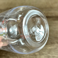 Bouteille en plastique PET de 350 ml pour jus de fruits et légumes fraîchement pressé, modèle goutte d'eau, jetable, pour jeûne intermittent