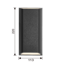 Applique murale LED bidirectionnelle 2*4W IP65 étanche en PC pour extérieur et jardin