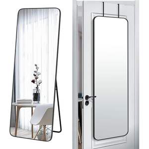 Espejo de Cuerpo Entero 57x20 con Marco Metálico Rectangular, Espejo de Maquillaje y Vestidor para Colgar en la Puerta o de Pie - Product Image 1