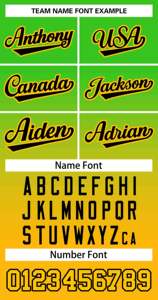 Custom Neon Green <b>Gold</b> Black-<b>Gold</b> Gradient Fashion Authentic Two-Button Softball Jersey - Product Image 3