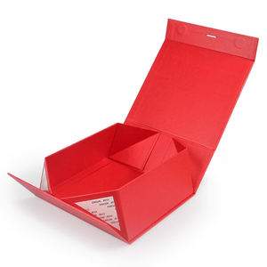 مخصص فاخر من الورق المقوى الصلب ملابس مستحضرات تجميل غير لامعة حمراء قابلة للطي باروكة مع شريط - Product Image 5