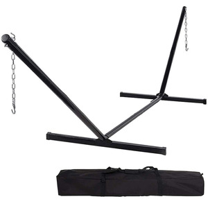 Soporte para hamaca Heavy Duty 440 LBS Capacidad 2 personas 1 Bolsa de transporte Marco de hamaca de acero para interiores y exteriores Soporte para hamaca - Product Image 1