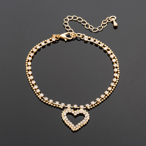 Gioiello per Dita dei Piedi Love Beach, Catena a Doppio Strato con Cuore e Petali in Cristallo <span class=keywords><strong>Swarovski</strong></span> A008 - Product Image 4