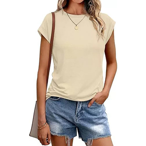 Camisetas de cuello redondo para mujer, con transferencia térmica, diseño premium, conjunto de pantalones cortos para mujer y niña - Product Image 6