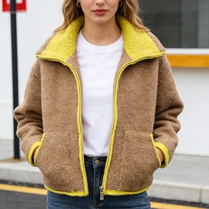 Abrigo de Punto con Bloques de Color para Mujer, Nueva Colección Otoño/Invierno - Product Image 1