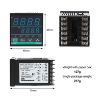 Pengontrol Suhu Dapat Diatur CH402 Model Pendek 0-1200 Input Tipe-K Relay Output SSR 1 Set Alarm OEM/ODM Layar LED 1C