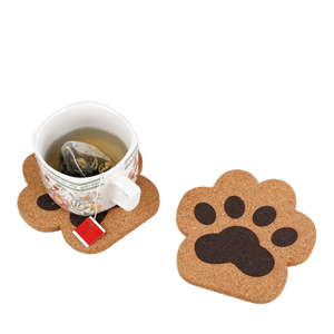 Qlychee Cute Cartoon <b>Cat's</b> Paw Handmade Coaster Heat Insulation Anti-Ironing Eco-Friendly 12cm 7mm Thick Modern Simplicity Pad - Product Image 1