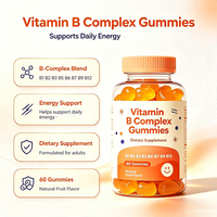 Gummies Complexe Vitamine B pour Femmes et Hommes – Soutien Peau, Ongles, Cheveux, Immunité – Bonbons Gommeux B12 Formule OEM – Soulagement du Stress, Santé Cérébrale
