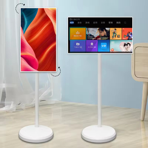 32 pulgadas <span class=keywords><strong>Android</strong></span> <span class=keywords><strong>13</strong></span> TV 8 + 128G 1080P batería incorporada familia interior Smart Tv ruedas para Estudio negocios entretenimiento TV portátil - Product Image 1
