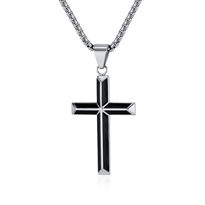 yunnique cross-border jewelry, fashionable and creative dripping cross stainless steel pendant, personalized men's - Product Image 5