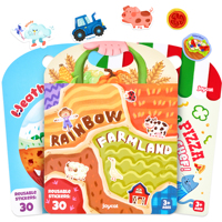 Joycat Enfants Autocollant Gelée Livre Bulle Livre Maternelle Ferme Météo Pizza Éducation Précoce Cognitif Calme Livre Jouet Éducatif