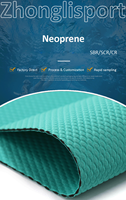 Néoprène élastique en polyester enduit de nylon, imprimé graphiquement, résistant aux produits chimiques et ignifuge, SBR/SCR/CR, pour plongée sous-marine, de la marque ZhongLi