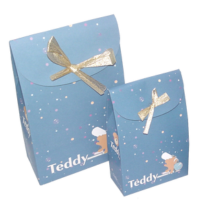 Bolsas de Regalo de Papel Pequeñas de Lujo Personalizadas al por Mayor, Caja de Regalo para Dulces de Boda Impresa con Cinta de Seda - Product Image 5