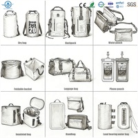 Étui étanche pour téléphone portable Yuanfeng, pochette pour téléphone portable, sac étanche avec design pailleté, sac de plongée pour téléphone IPX8