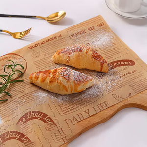 食品紙ワックスラップ紙シート両面シリコーンノンスティックオイルプルーフクラフト用オーブン空気フライヤーキッチンバーベキュー - Product Image 6