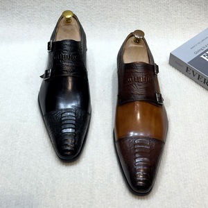 Zapatos de Vestir Casuales de Piel Vacuna de Lujo para Hombre de Otoño, Cierre con Cordones, Punta Puntiaguda, Función de Aumento de Altura, Elegantes Zapatos Oxford de Negocios - Product Image 4