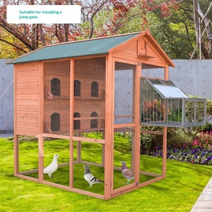 Dış Mekan Büyük Güvercin Kafesi Kulübe Ev Tasarımı Masif Ahşap Yapı Yağmur Geçirmez Korozyon Önleyici Güneş Korumalı Kapısız - Product Image 3