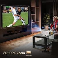 Proyector LED 4K con Enfoque Automático, Android 14, 500 ANSI, 1080P Nativo, HY350Max, con Wifi 6, BT 5.4, 16G, Allwinner H726, Portátil, para Exteriores