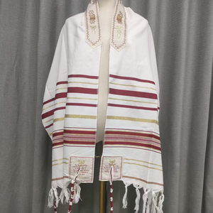Châle de prière Tallit juif avec sac, châle de prière casher israélien, châles Tallit avec poches - Product Image 4