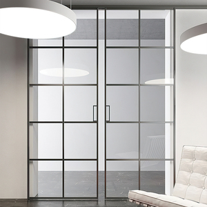 Vật liệu cao mới được thiết kế mỏng hồ sơ nhôm thép không gỉ Kính an ninh cửa tường xếp chồng kính bảng tiết kiệm không gian cửa - Product Image 5