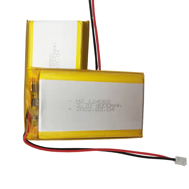 2022 Lithium Polymer Battery 124065 4000mah 3.7v 7.4v Rechargeable Lipo Battery Oem Available For Dvd Player