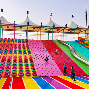 Hot Sale Amusement Park <strong>Rides</strong> Outdoor Colorful Slides Activities Slide <strong>World</strong> Climbing Combination Kids Plastic Slide - Product Image 1