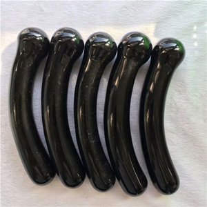 Toptan doğal yoni değnek siyah obsidyen Penis - Product Image 6