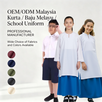 Uniforme Escolar Personalizable de Malasia para Escuela Primaria, Uniforme Tradicional Musulmán
