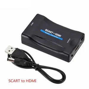 Vendita calda 2020 nuovo adattatore convertitore Audio Video da SCART a HDMI di lusso HD TV DVD Box