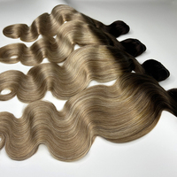 Extensions de cheveux humains ombrés russes Remy vierges de haute qualité Double Genius Weft Extensions de cheveux pour prix de gros