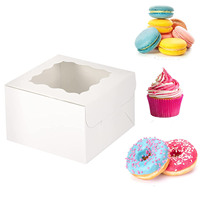 Offre Spéciale boîte à pain de qualité supérieure Dessert petits en-cas merci avec fenêtre Mini boîte à gâteau coréenne blanche