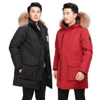 Fabricants de vêtements Manteaux en duvet de canard épais de haute qualité Conception de logo personnalisé Grande taille Veste d'hiver chaude d'extérieur pour hommes