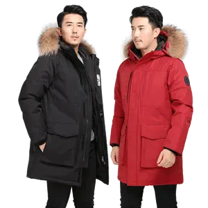 Clothing manufacturers high quality thick duck Down Coats custom logo design Plus Size outdoor warm winter jacket men