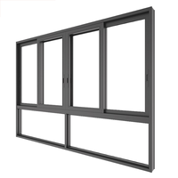Ventanas Corredizas con Mosquitera Integrada de Aleación de Aluminio, Diseño Moderno, Aislamiento Térmico, Malla Integrada para Ventilación de Cocina Familiar