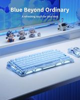 Clavier de jeu mécanique sans fil OEM ODM Mercury K1 75, rétroéclairage RGB, fixation Gasket, interrupteurs linéaires remplaçables à chaud, son crémeux K