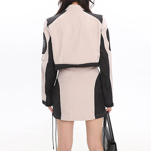 Conjunto de Falda Corta y Chaqueta de Motociclista para Mujer, Estilo Sexy y a la Moda - Product Image 2