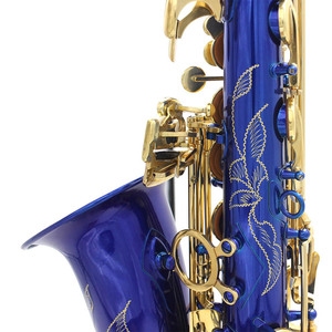 <span class=keywords><strong>SLADE</strong></span> Saxophone Alto Eb E Plat Laiton Laqué Or Arabesque <span class=keywords><strong>Sax</strong></span> Bleu Avec Étui Gants Chiffon De Nettoyage <span class=keywords><strong>Sax</strong></span> Pièces & Accessoires - Product Image 5