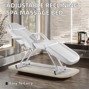 Table de massage électrique portable et inclinable à hauteur réglable pour spa et salon de beauté, avec éponge haute densité et appui-tête intégré - Product Image 2