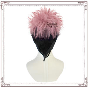 Retour des sorts Petit recto-verso Transparent bloquant les couleurs Boucle inversée Fibre haute température <span class=keywords><strong>Cosplay</strong></span> Anime Perruque Expédition le jour même - Product Image 4