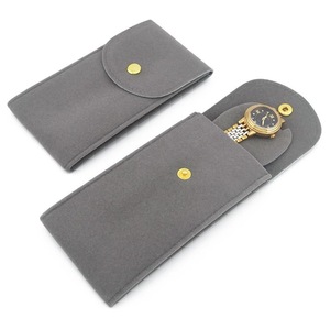 Nouvelle pochette de rangement pour <span class=keywords><strong>montre</strong></span> en <span class=keywords><strong>tissu</strong></span> velours, couleur unie douce, style européen, cadeau - Product Image 1