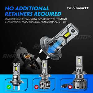 1 Par de Bombillas LED para Faros Delanteros de Coche 6500K H7 6000LM/Par, Faros LED IP68 Impermeables para Modificación de Iluminación de Automóviles - Product Image 4