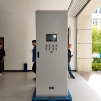Gabinete de Control de Bajo Voltaje Personalizable, Gabinete de Control PLC para Exteriores Resistente a la Lluvia con Doble Puerta y HMI