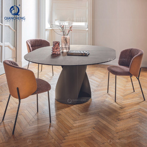 Bàn Ăn Vòng Mở Rộng Bắc Âu Đa Chức Năng Đồ Nội Thất Hiện Đại Cho Sang Trọng Sắt Bàn Ăn Cho 4 6 8 <span class=keywords><strong>12</strong></span> Ghế Đặt - Product Image 2