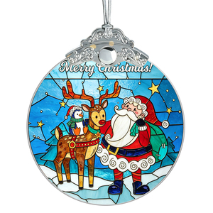 Luxury Customized Round Cardinal Christmas <b>Ornaments</b>-Elegant Hanging High Quality Holiday Keepsake Gift for Family and Friends - Product Image 3