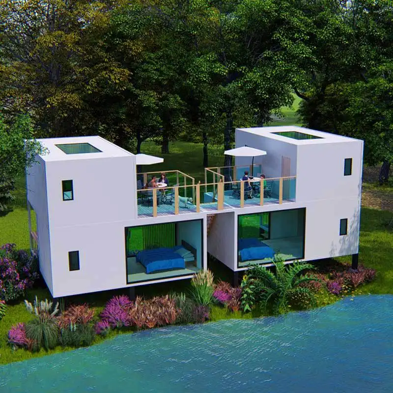 Uitschuifbare Moderne Luxe Stijl Aluminium Container Prefab Huis Ruimte Capsule Voor Thema Hotel Villa